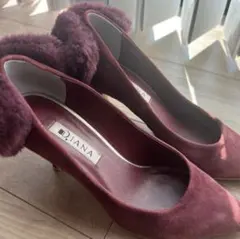 【DIANA】ファーリボンパンプス