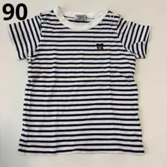 ミキハウス　ダブルビー　90cm　Tシャツ　ボーダー　キッズ　ベビー　夏　綿