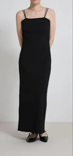 セレクトモカ❤︎現行販売品！ダブルストラップカップ付きリブキャミワンピ黒⭐︎超美品！