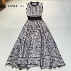 LOVELESS リブコンビノースリーブドレス ペイズリー　34のサムネイル