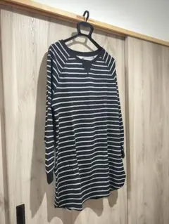 【 H&M 】ボーダースウェットワンピ