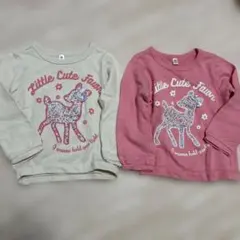 薄手トレーナー 100cm ベージュ・ピンク