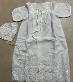 週末値下げ！ベビーセレモニードレス 半袖　白　上質　未使用品ですがリボン汚れ