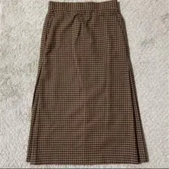 マルティニーク スカート（ベージュ×ブラウンチェック）