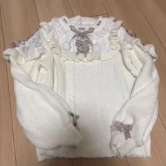 LIZ LISAスピンドルポンポンニットトップスホワイト ‼️即日発送‼️ 新品同様のサムネイル