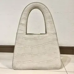ZARA 白 バッグ クロコダイル柄