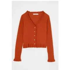 MOUSSY　カーディガン　パールボタン　赤　レッド