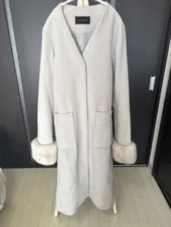 PAGE BOY ページボーイ ファースリーブノーカラーコート
