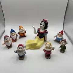 白雪姫と七人の小人 陶器 置物 東京ディズニーランド 白雪姫 7人の小人