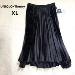 完売 UNIQLO×Theory プリーツラップスカート 黒 XL 新品タグ付き
