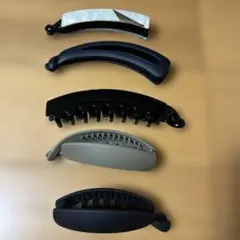 ヘアクリップ 大きめバナナクリップ ヘアアクセサリー5個　　まとめ売りのサムネイル