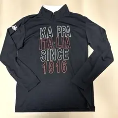 Kappa メンズ ゴルフ ハーフジップシャツ ブラックLL