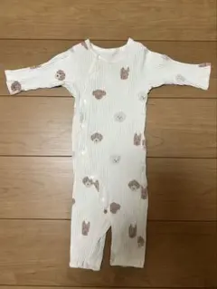 gelato pique ホワイトリブ編み2wayオール