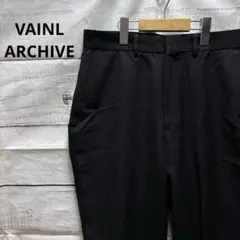 VAINL ARCHIVE テーパードスラックス 黒 S シンプル 無地 定番のサムネイル
