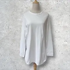 MOCA カットオフ ロングTシャツ 白 オーバーサイズ 長袖 Fのサムネイル