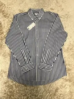 ユニクロ　EFCブロード　ストライプシャツ　長袖　L