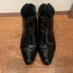 ラボキゴシワークス　エナメルショートブーツ　24.5cm 本革　日本製