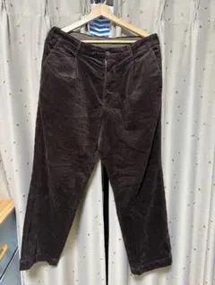 下⑤niko andニコアンド　ダークブラウン　コーデュロイワイドパンツ　メンズ