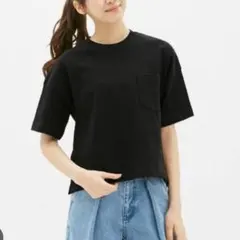 GU ヘビーウェイトT 半袖 Tシャツ ブラック M