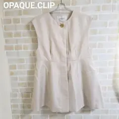 OPAQUE.CLIP ウールライクペプラムジレ