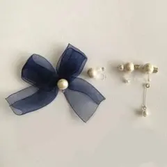 イヤリング コットンパール４点セット まとめ売り