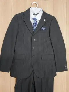美品✨ミチコロンドンコシノ フォーマル スーツ キッズ 男子160 黒ストライプ