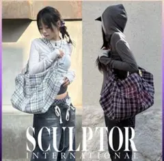 SCULPTOR チェック柄 ショルダーバッグ