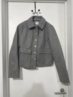 ZARA グレー クロップドジャケット EUR M