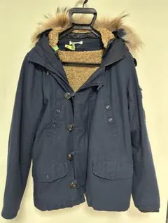 値下げ　メンズ　コートジャケット　ネイビー　L（ライナー付き）