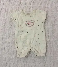 petit main ハート柄ロンパース 50-70cm