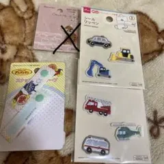動物と乗り物のシールワッペンセット