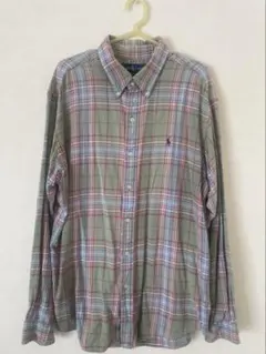 Ralph Laurenラルフローレン チェック柄 長袖シャツ LL