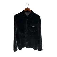 PRADA ベルベットシャツジャケット ブラックのサムネイル