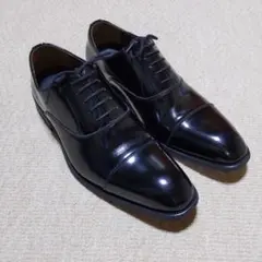 PERSON'S　黒色レザー　光沢　ストレートチップ　26.5cm　3E