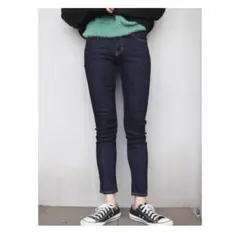 Ungrid ワンウォッシュハイウエストスキニーデニム（インディゴ）