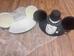 レア　ディズニー　ウェディングイヤーハット　海外限定品 カルフォルニアディズニーウェディングイヤーハット - メルカリ