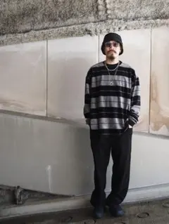 COOTIE Velour Border L/S Tee ベロア ボーダー - メルカリ