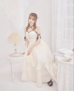 M me eme ロマンティックレースキャミスリットワンピース - メルカリ