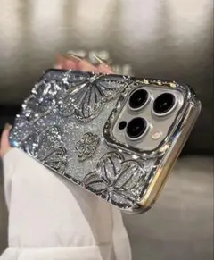クリア フラワーパターン iPhone14ケースSHEIN