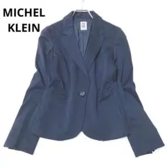 ミッシェルクラン　テーラードジャケット　セレモニー　オフィス　ネイビー　オンオフ