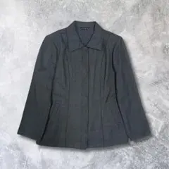 テーラードジャケット フォーマルジャケット 襟付き グレー 13号