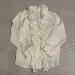ダークコア フリルブラウス 白 大きいサイズ 13 XL ゴシックのサムネイル