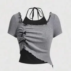 SHEIN 2way ホルターネックTシャツ