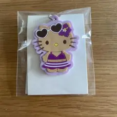 未使用　日焼けキティ　ラバーストラップ　紫ver