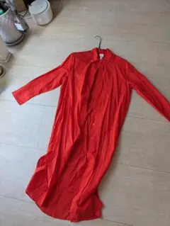 H&M 赤 シャツワンピース XS