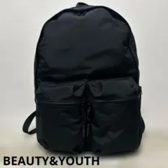 BEAUTY&YOUTH 小松マテーレ　ダブルポケットリュック　ブラック　美品のサムネイル