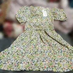 Zara 花柄 パフスリーブ ワンピース