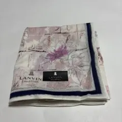 LANVIN COLLECTION 大判花柄ハンカチ