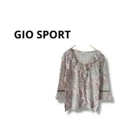 【GIO SPORT】カットソー　小花柄　フリル　かわいい　40