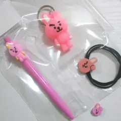 BT21  クッキー ボールペン キーホルダー ヘアゴム 消しゴム